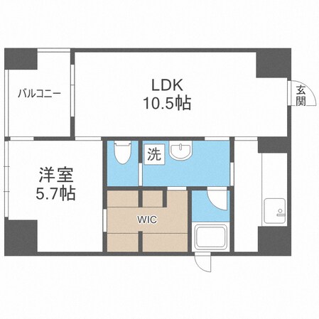 ルクレ堺筋本町レジデンスの物件間取画像